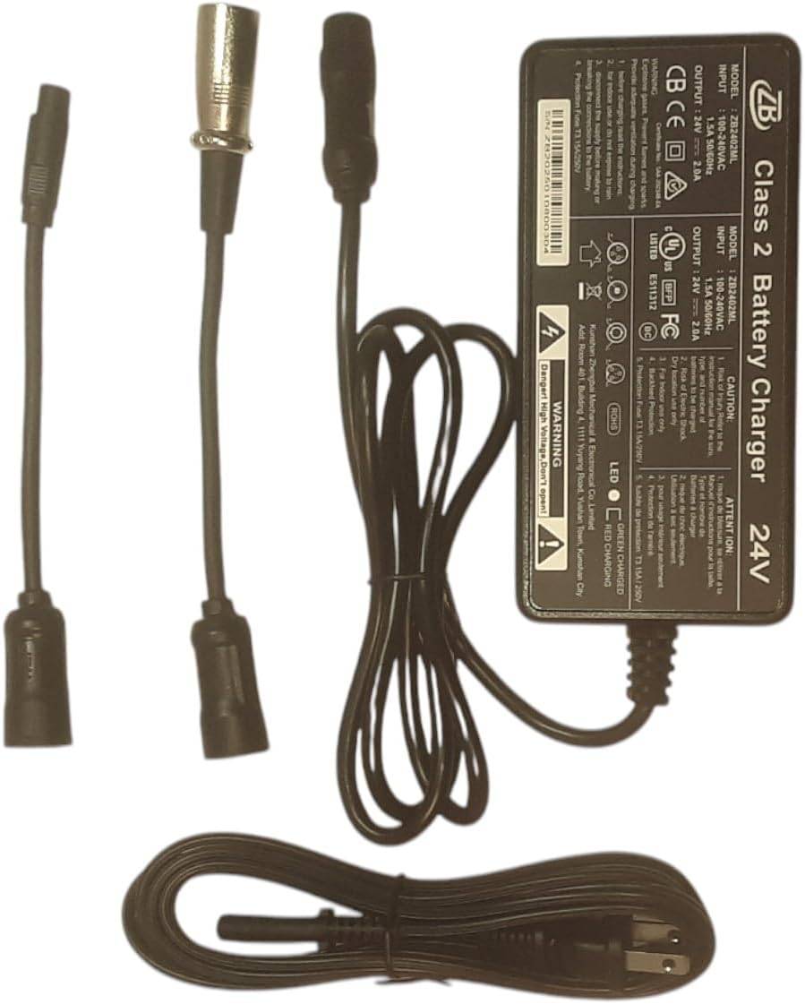24V 2A Class 2 Lithium Battery Charger for Folding Wheelchair